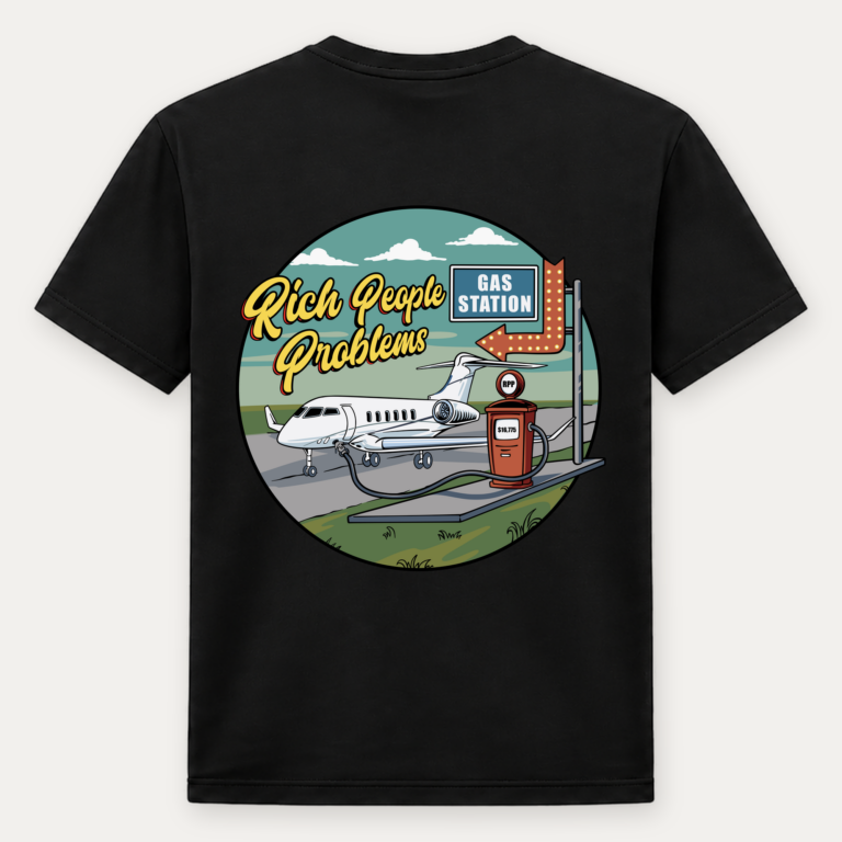 Gas Prices black tee, back design